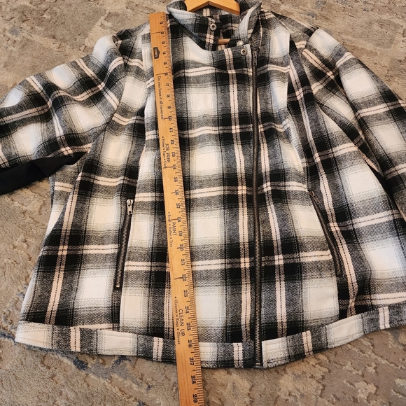 Torrid wool-blend FLANNEL MOTO JACKET - Picture 14 of 16